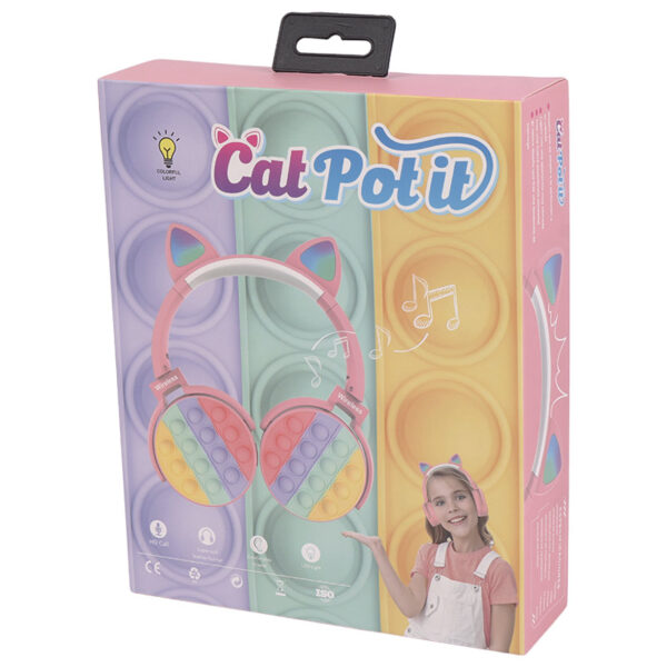 هدفون بلوتوثی فانتزی پاپتی مدل Cat Pop It CT-950